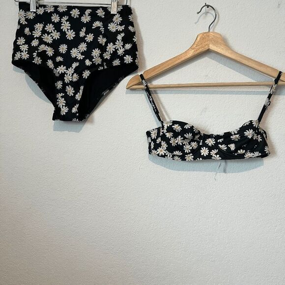 Reformation Cassis Daisy Floral Bikini Bathing Suit Swim Top Bottom Set Women's - Picture 2 of 7